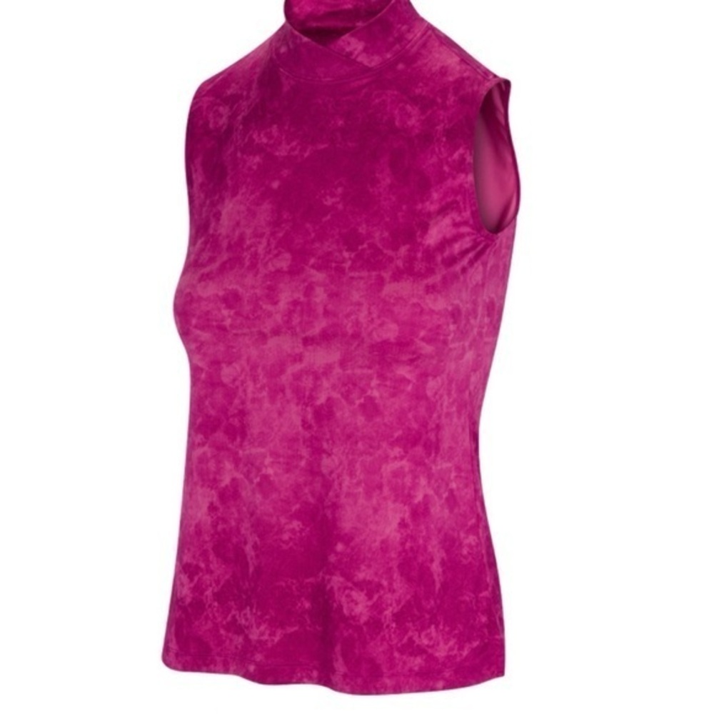 Greg Norman Emma Sleeveless Ethereal Print Women's Mock Neck Top Size Large